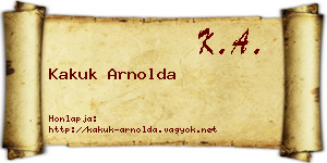 Kakuk Arnolda névjegykártya